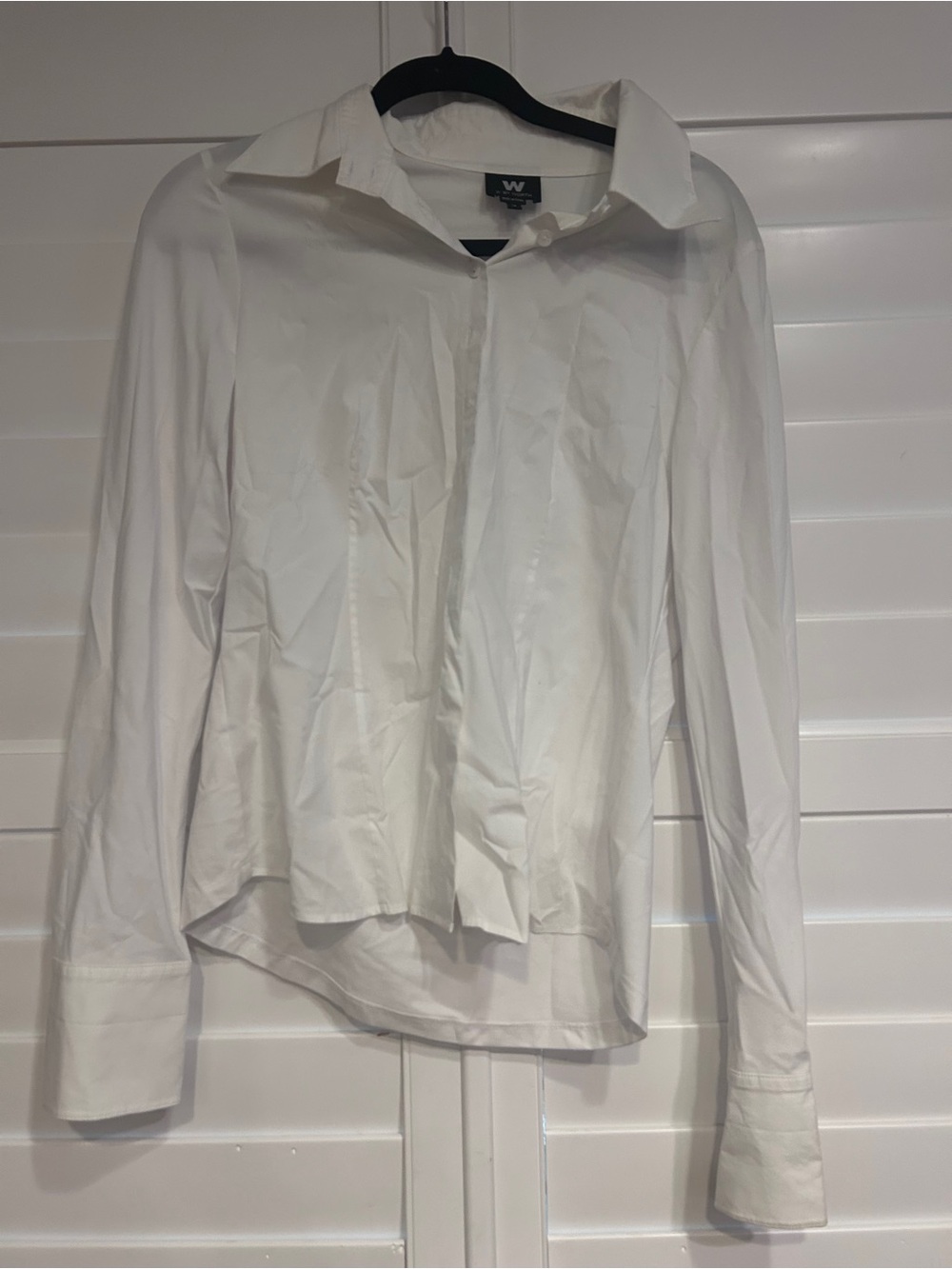 W by Worth Classic Button Down White Size 12